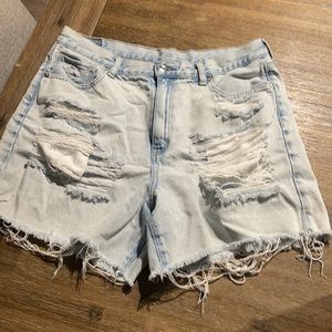 American Eagle Light Wash Denim Jean Shorts